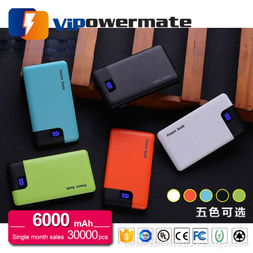 New private design wireless rohs portable power bank 6000mah